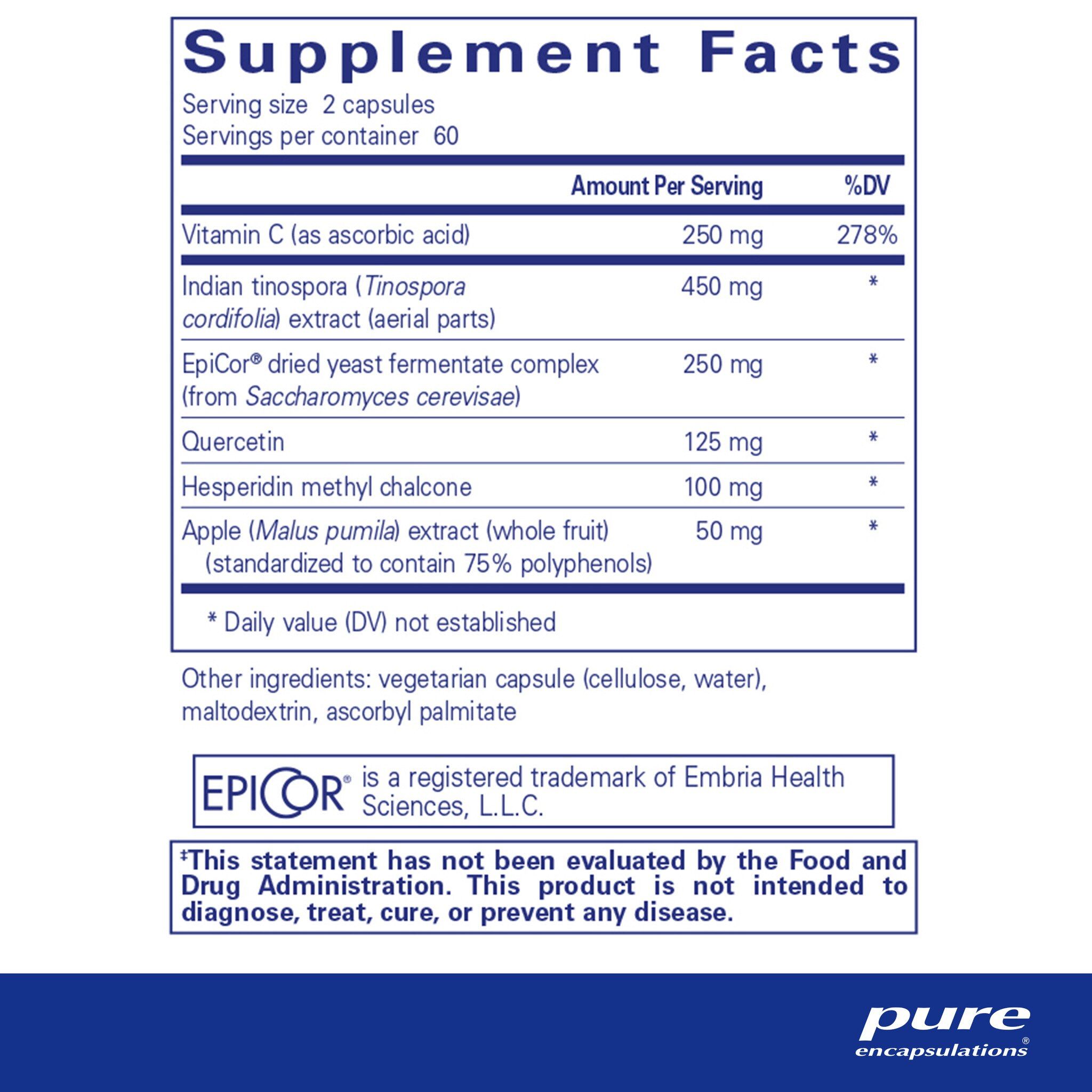 Aller-Essentials Supplement Facts