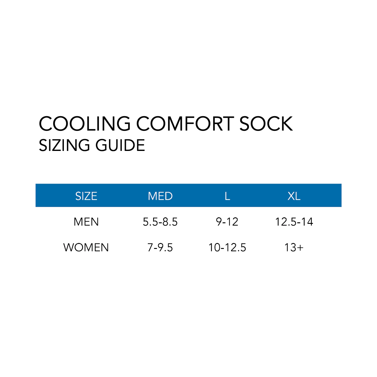 Cooling socks sizes